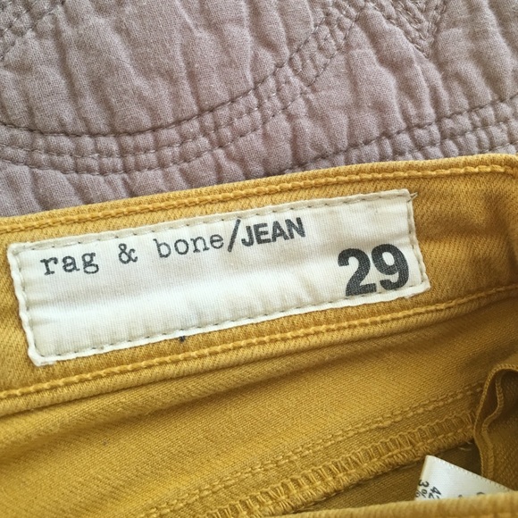 Rag & Bone mustard-colored cropped skinny jeans - Picture 9 of 14